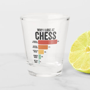 Funny Chess Sport Why I Lose At Chess Game Retro   Shot Glass