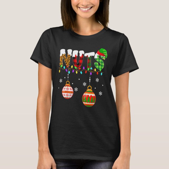 Funny Chest Nuts Couples Christmas Chestnuts Adult T-Shirt (Front)