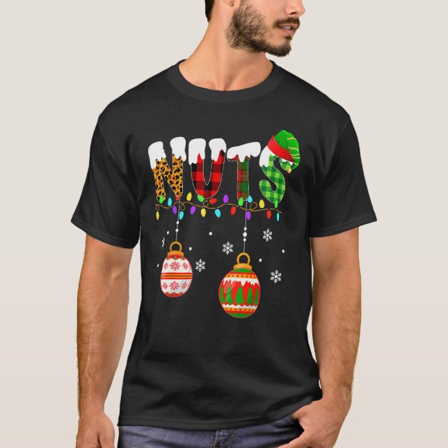 Funny Chest Nuts Couples Christmas Chestnuts Adult T-Shirt (Front)