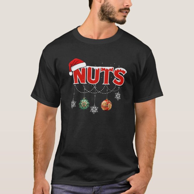 Funny Chestnuts Christmas Outfit For Couples Match T-Shirt (Front)