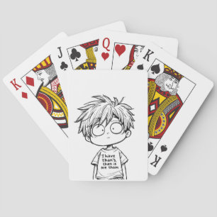 Funny Chibi Anime Boy Classic Playing Cards