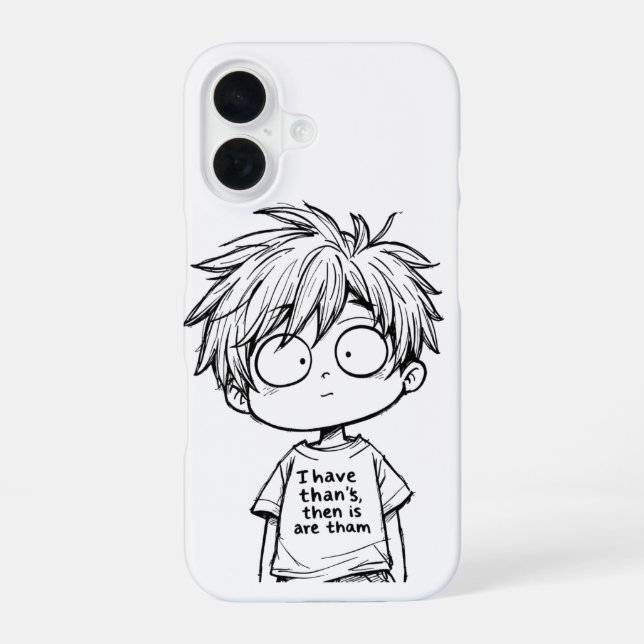 Funny Chibi Anime Boy iPhone / iPad case (Back)