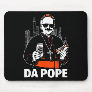Funny Chicago Pope Leo Xiv Graphic Mouse Mat