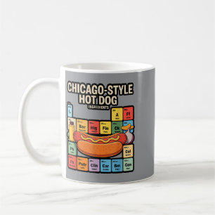 Funny Chicago Style Hot Dog Periodic Dinner Table Coffee Mug