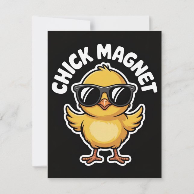 Funny Chick Magnet Easter Humor Card For Him (Front)