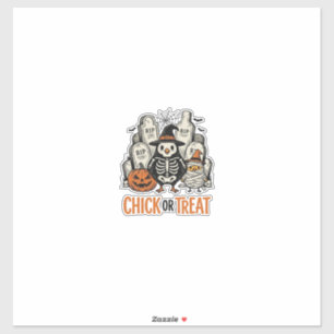 Funny Chick Or Treat Halloween Chicken Graphic_1