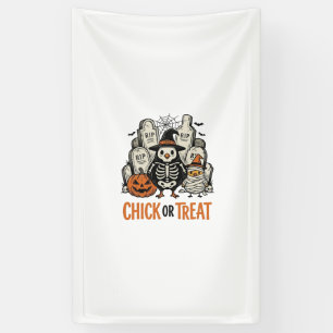 Funny Chick Or Treat Halloween Chicken Graphic_1 Banner