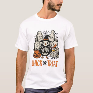 Funny Chick Or Treat Halloween Chicken Graphic_1 T-Shirt