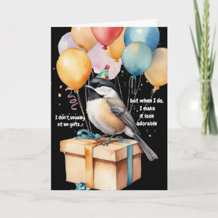 Funny Chickadee Birthday Party Invite Art