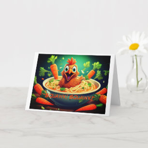 Funny Chicken, 5" x 7" Folded Thank You Card