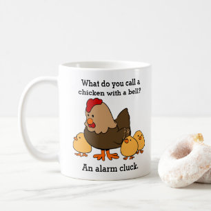 Funny Chicken Alarm Cluck Joke Coffee Mug