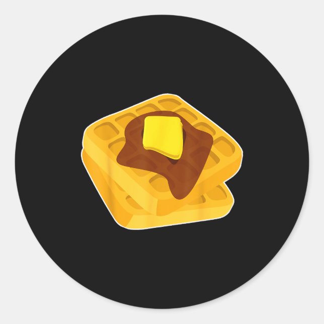 Funny Chicken &amp; Waffles Matching Halloween Cos Classic Round Sticker (Front)