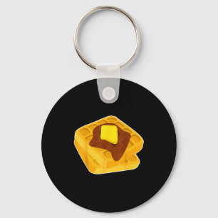 Funny Chicken & Waffles Matching Halloween Cos Key Ring