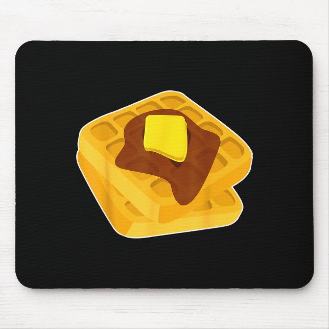 Funny Chicken &amp; Waffles Matching Halloween Cos Mouse Mat (Front)