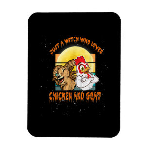Funny Chicken And Goat Halloween Costume Gift Magnet