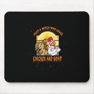 Funny Chicken And Goat Halloween Costume Gift Mouse Mat
