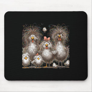Funny Chicken Art Eagerlys Colourful Mouse Mat