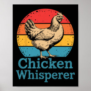 Funny Chicken Art For Men Women Rooster Chicken Fa Poster