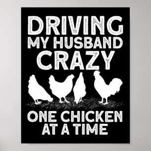 Funny Chicken Art For Women Mum Chicken Lady Chick Poster