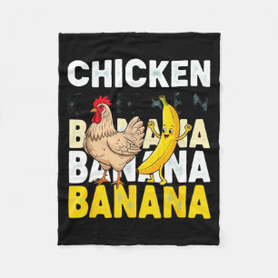 Funny Chicken Banana Dance Meme For Kids &amp; Adu Fleece Blanket