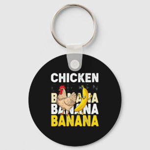 Funny Chicken Banana Dance Meme For Kids &amp; Adu Key Ring