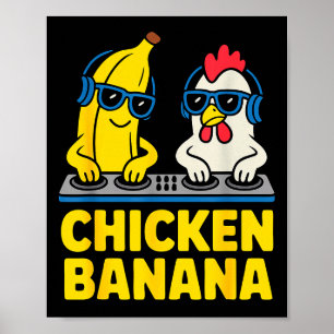 Funny Chicken Banana  Poster