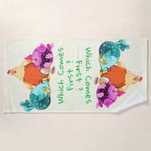 Funny Chicken Beach Towel for Kids