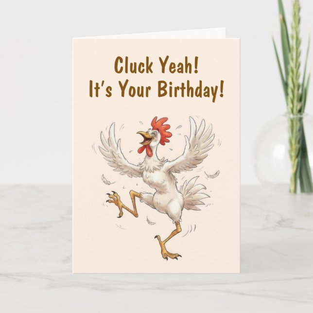 Funny Chicken Birthday Card (Front)