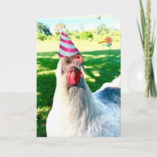 Funny Chicken Birthday Card (Front)
