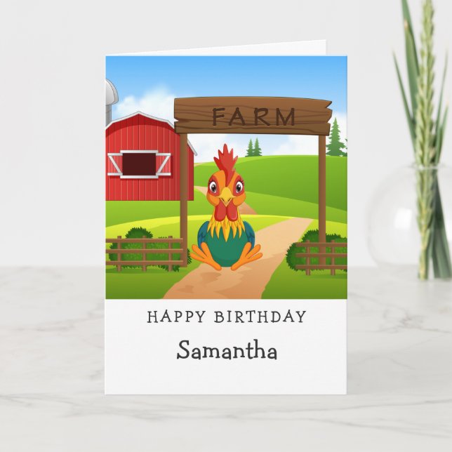 Funny Chicken Birthday Card (Front)