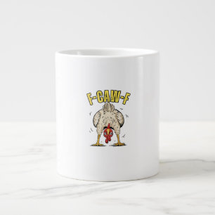 Funny Chicken Butt F-Caw-F Rooster Country Hen Chi Large Coffee Mug
