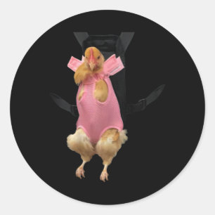 Funny Chicken By Carrier Hen Carrier Mum Of Chicke Classic Round Sticker