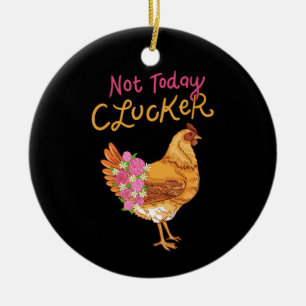 Funny Chicken Ceramic Tree Decoration