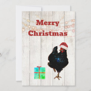 Funny Chicken Christmas Holiday Card