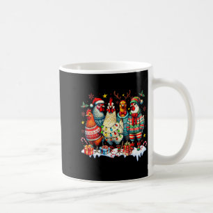 Funny Chicken Christmas Lights Farm Animal Cute Xm Coffee Mug