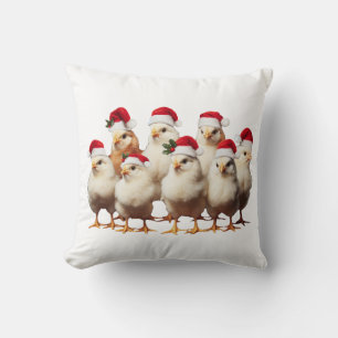 Funny Chicken Christmas, Xmas Animal Lover Gift Cushion