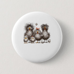 Funny Chicken Classic Retro Style 6 Cm Round Badge