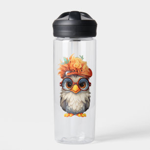 Funny Chicken Cluck Cluck Laugh Chickens of Instag Water Bottle