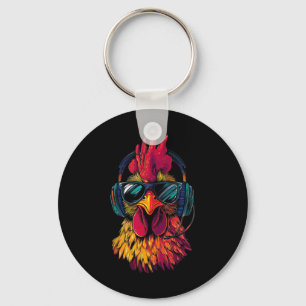 Funny Chicken Cool Graffiti Urn Art Street _1 Key Ring