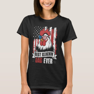 Funny chicken daddy dad farmer rooster Father's Da T-Shirt