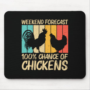 Funny Chicken Design For Men Women Farm Farmer Chi Mouse Mat