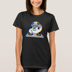 Funny Chicken DJ Glitch Rave EDM Music Party T-Shirt