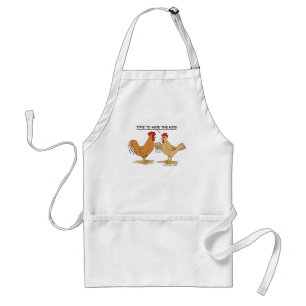 Funny Chicken Easter Egg Hunt Cartoon Standard Apron