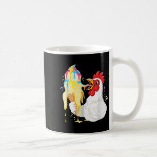 Funny Chicken Eating Banana Ice Cream Dripping Car Coffee Mug