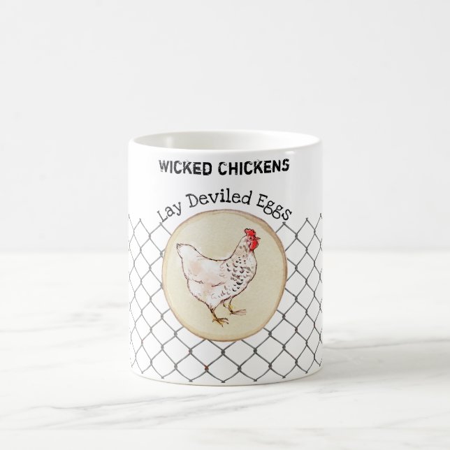 Funny Chicken Egg Novelty Rustic Shabby Farmhouse Coffee Mug (Center)