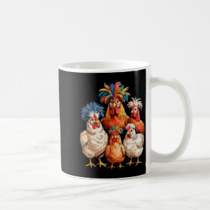 Funny Chicken Family Colorful Farm Animal Coffee Mug