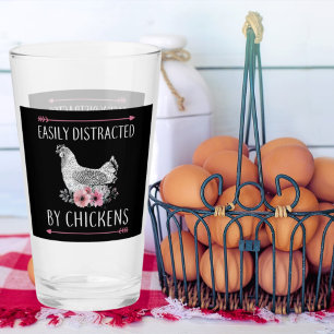 funny chicken Farm lovers word art Glass