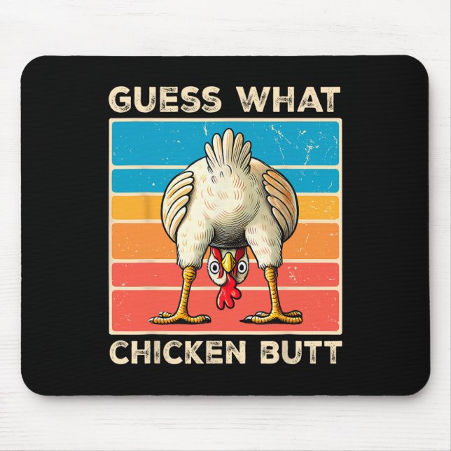Funny Chicken Farmer Farming Guess What Chicken Bu Mouse Mat (Front)