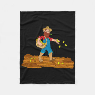 Funny Chicken Farmer Quote Chick Lover Design Fleece Blanket
