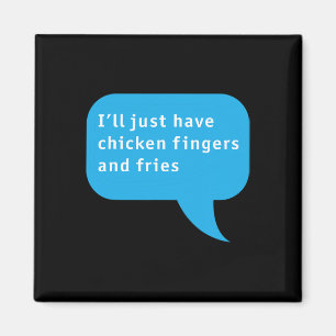 Funny Chicken Fingers Tenders And Fries Kids Meal Magnet